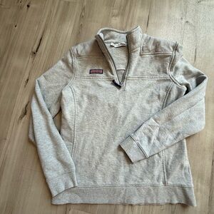 Vineyard Vines Light Gray Zip-Up Sweater